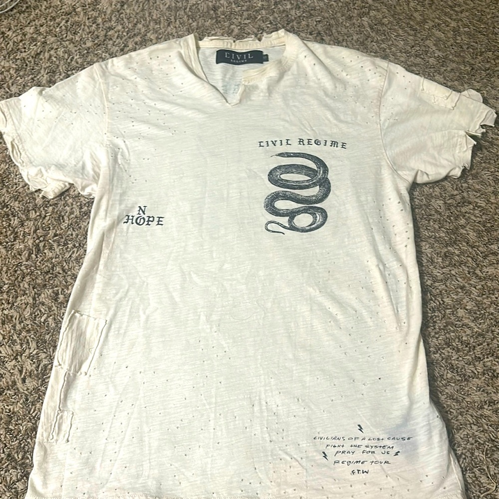 Trendy Distressed edgy Tshirt. Super soft